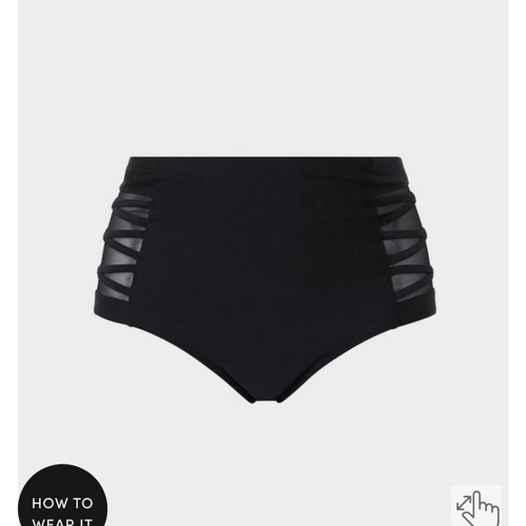 New! Torrid sz 4 Lattice Swim Bathing Suit Bottoms 4X - Picture 3 of 3